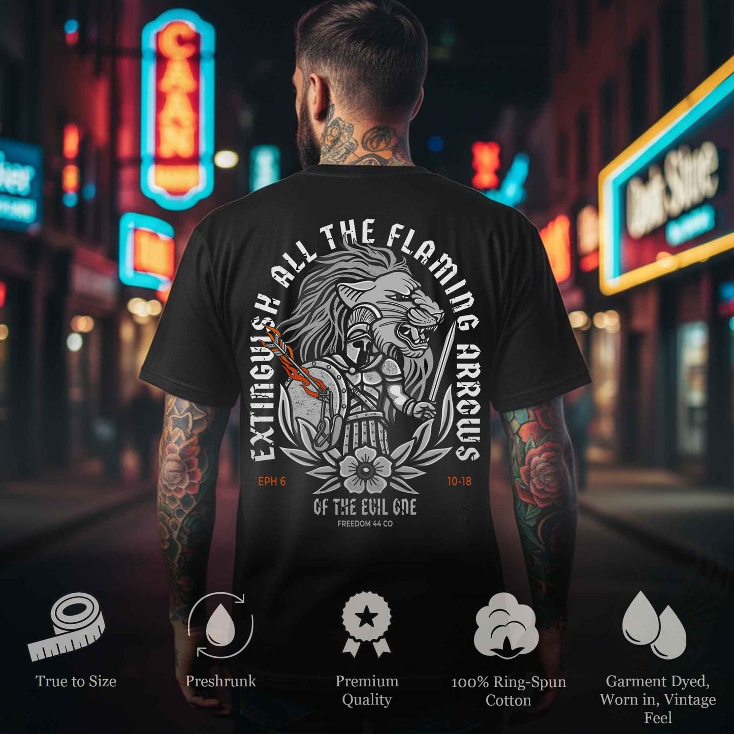 Ephesians 6:10-18 Armor of God Garment-Dyed Heavyweight Tee