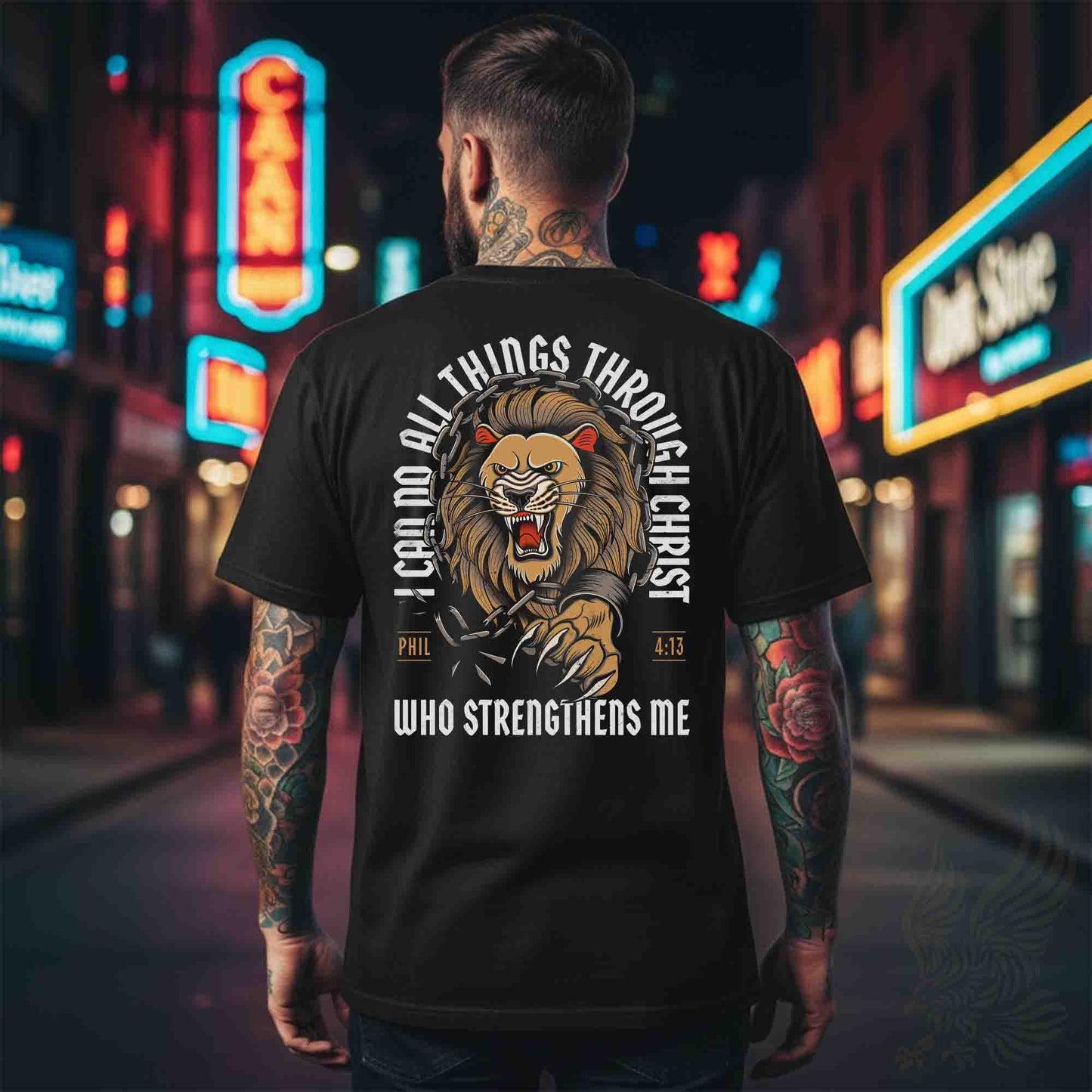 Philippians 4:13 Christ Strengthens Me Garment-Dyed Heavyweight Tee