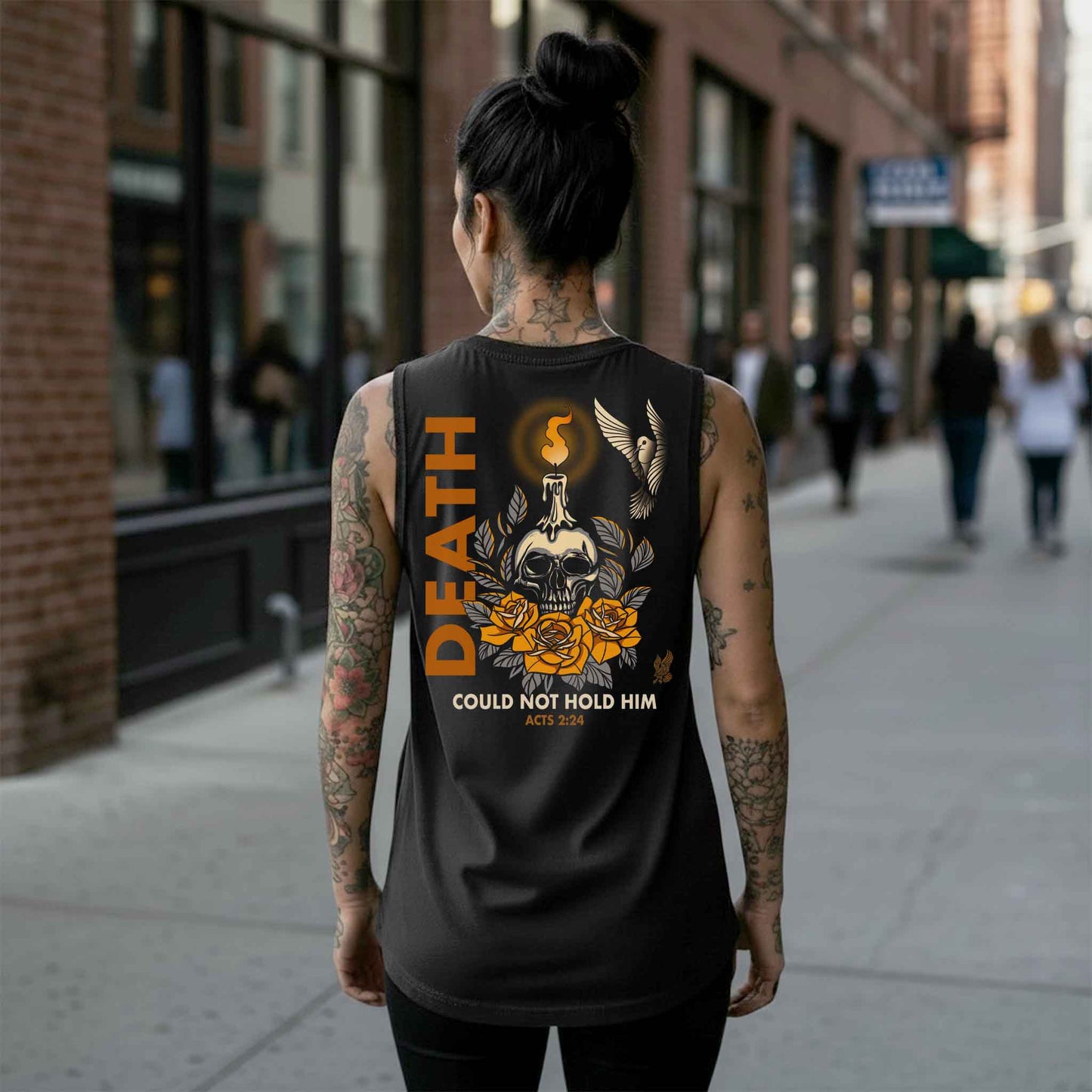 Death Could Not Hold Him – Acts 2:24 Comfort Colors Tank Top