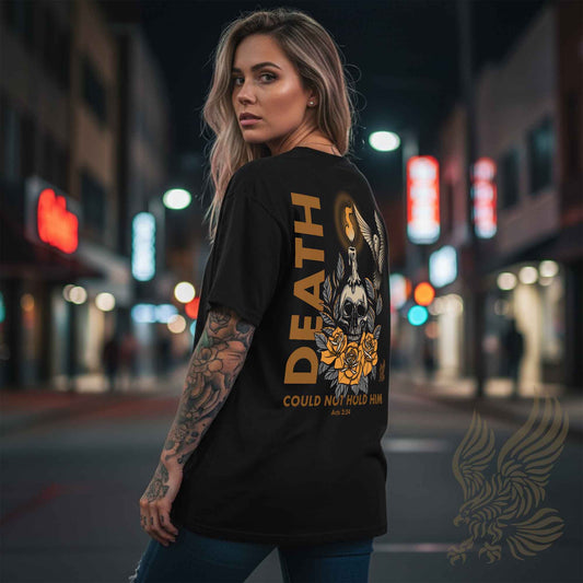 Acts 2:24 Death Could Not Hold Him Garment-Dyed Heavyweight Tee
