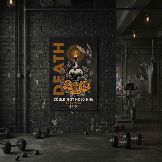 Acts 2:24 Flag – Death Could Not Hold Him | Christian Wall Flag