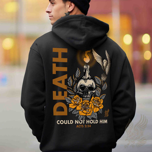 Acts 2:24 Death Could Not Hold Him Scripture Hoodie - Unisex Midweight