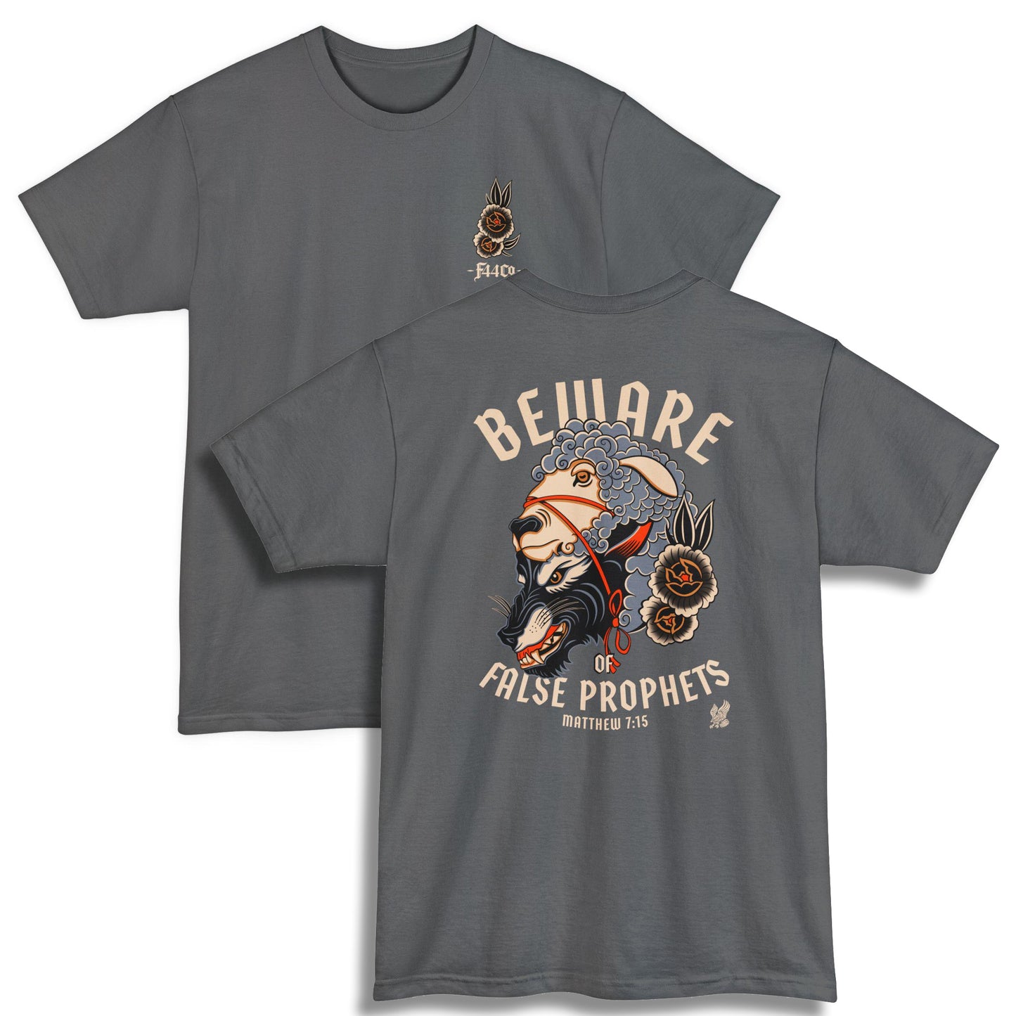 Beware of False Prophets Tee – Matthew 7:15 | Christian Streetwear | Big & Tall