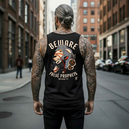 Beware of False Prophets Tank Top – Matthew 7:15 Scripture Tee