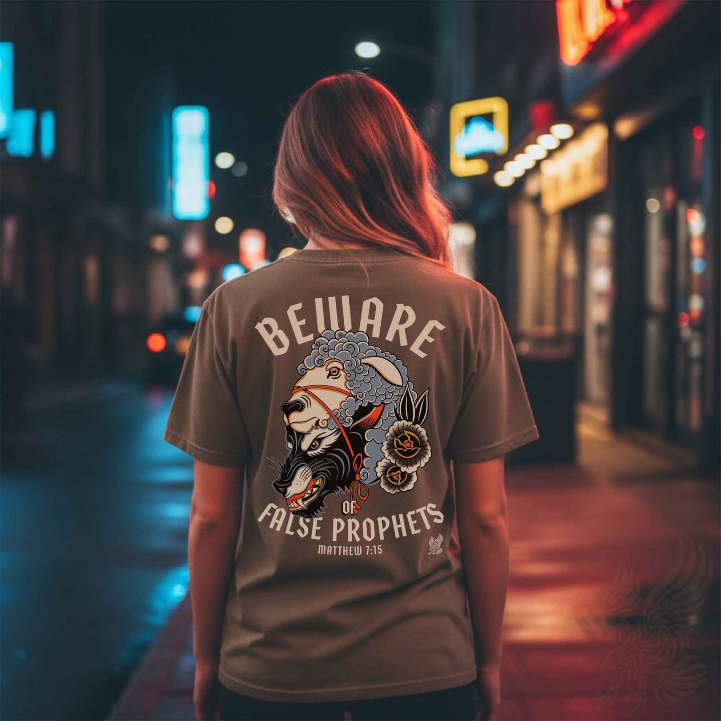 Matthew 7:15 Beware of False Prophets Garment-Dyed Heavyweight Tee