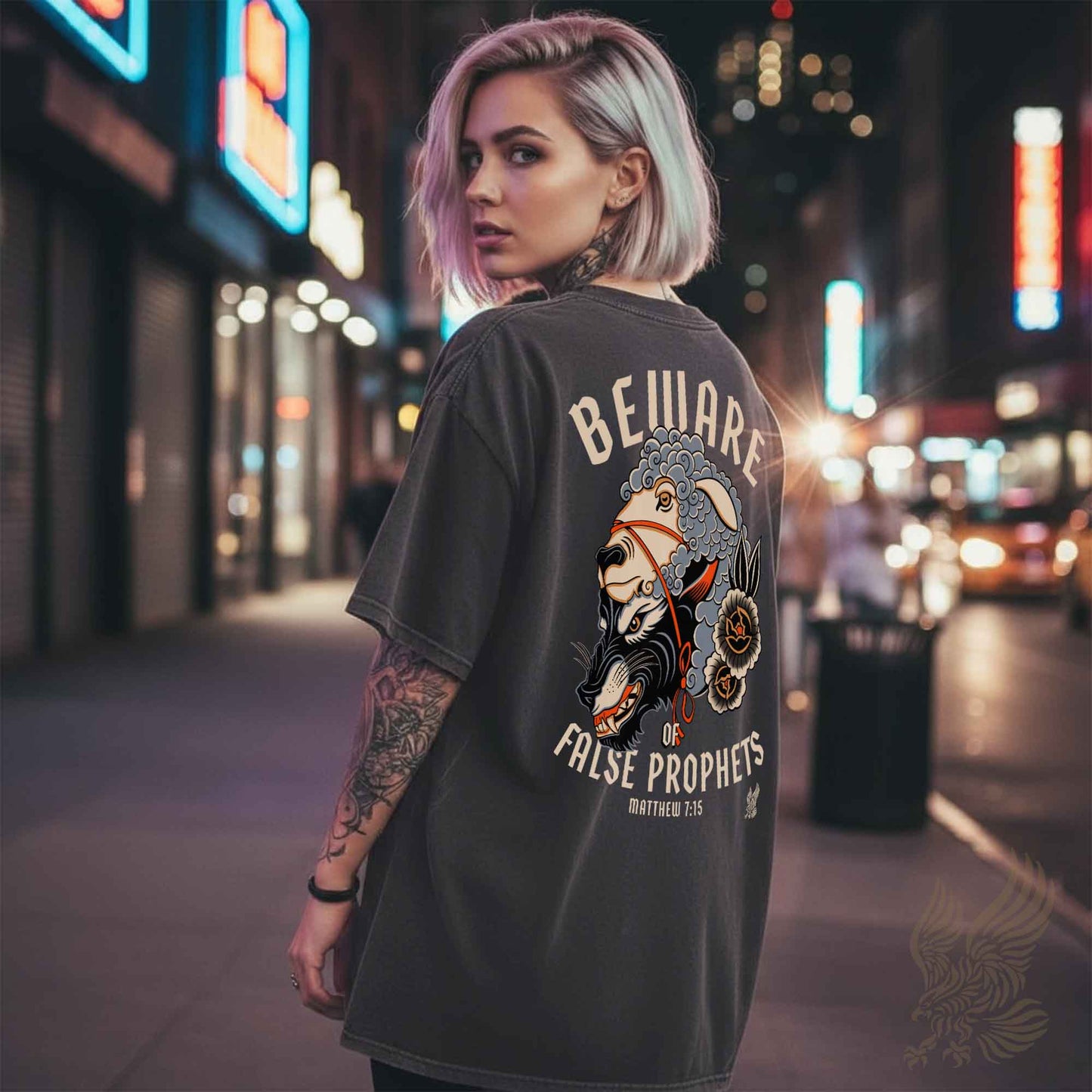 Matthew 7:15 Beware of False Prophets Garment-Dyed Heavyweight Tee