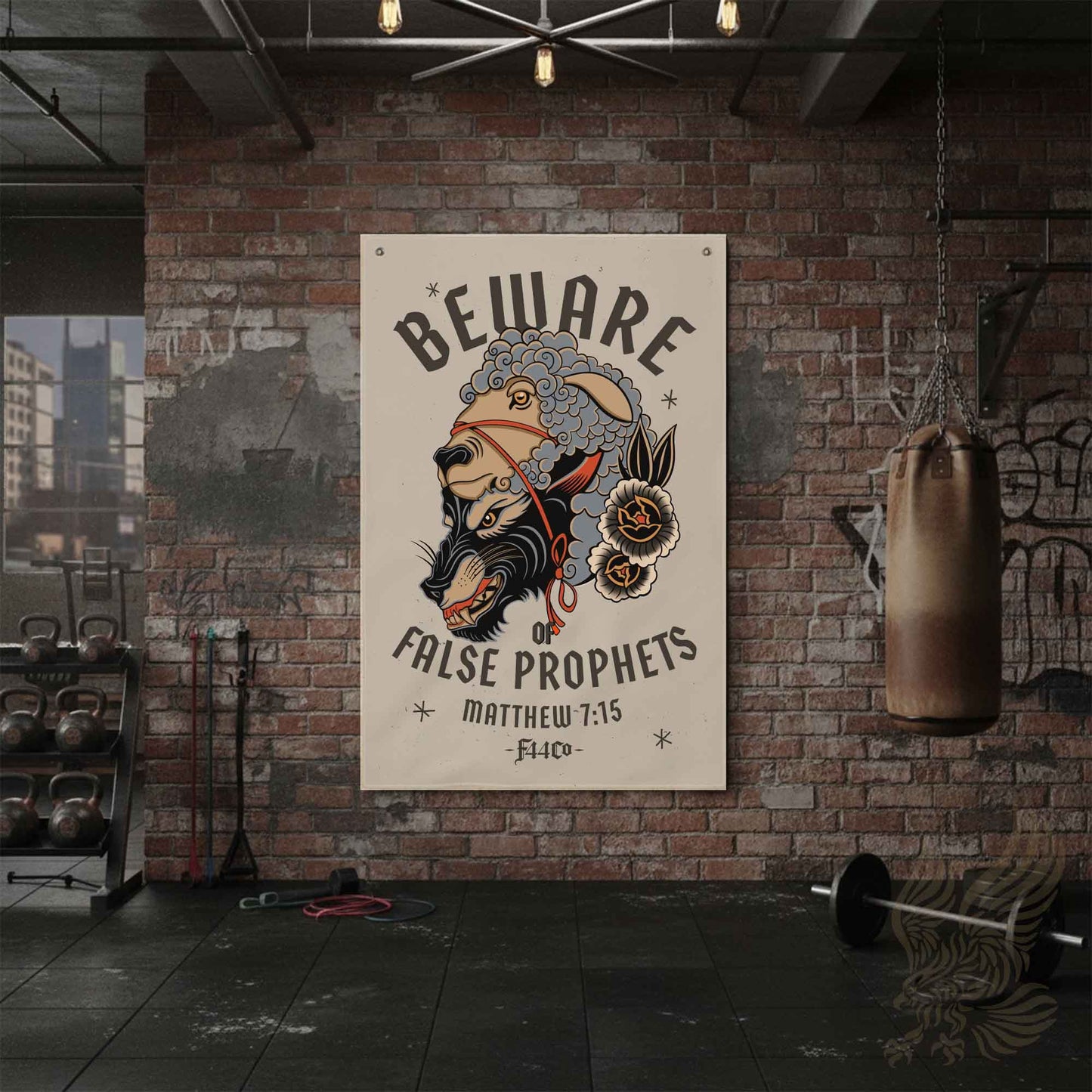 Matthew 7:15 Flag – Beware of False Prophets | Christian Wall Flag