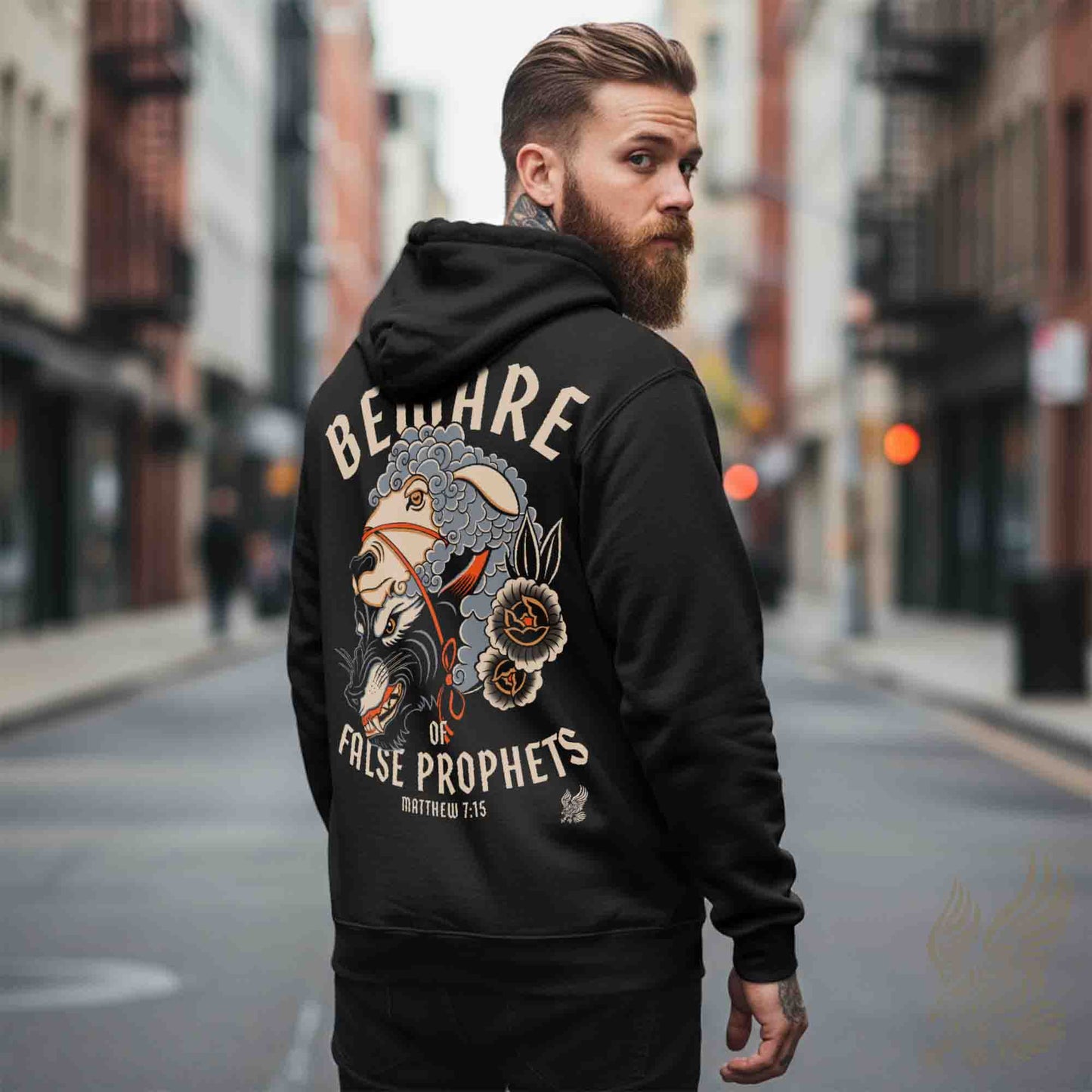 Matthew 7:15 Beware of False Prophets Scripture Hoodie - Unisex Midweight