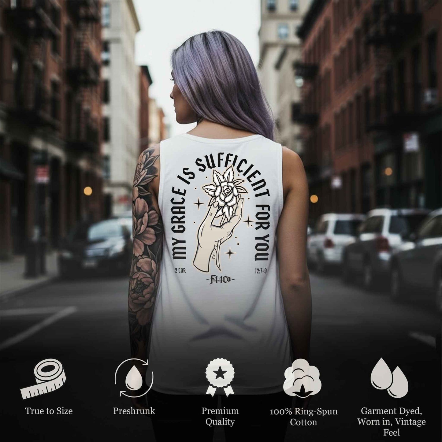 My Grace Is Sufficient for You – 2 Corinthians 12:9 Comfort Colors Tank Top