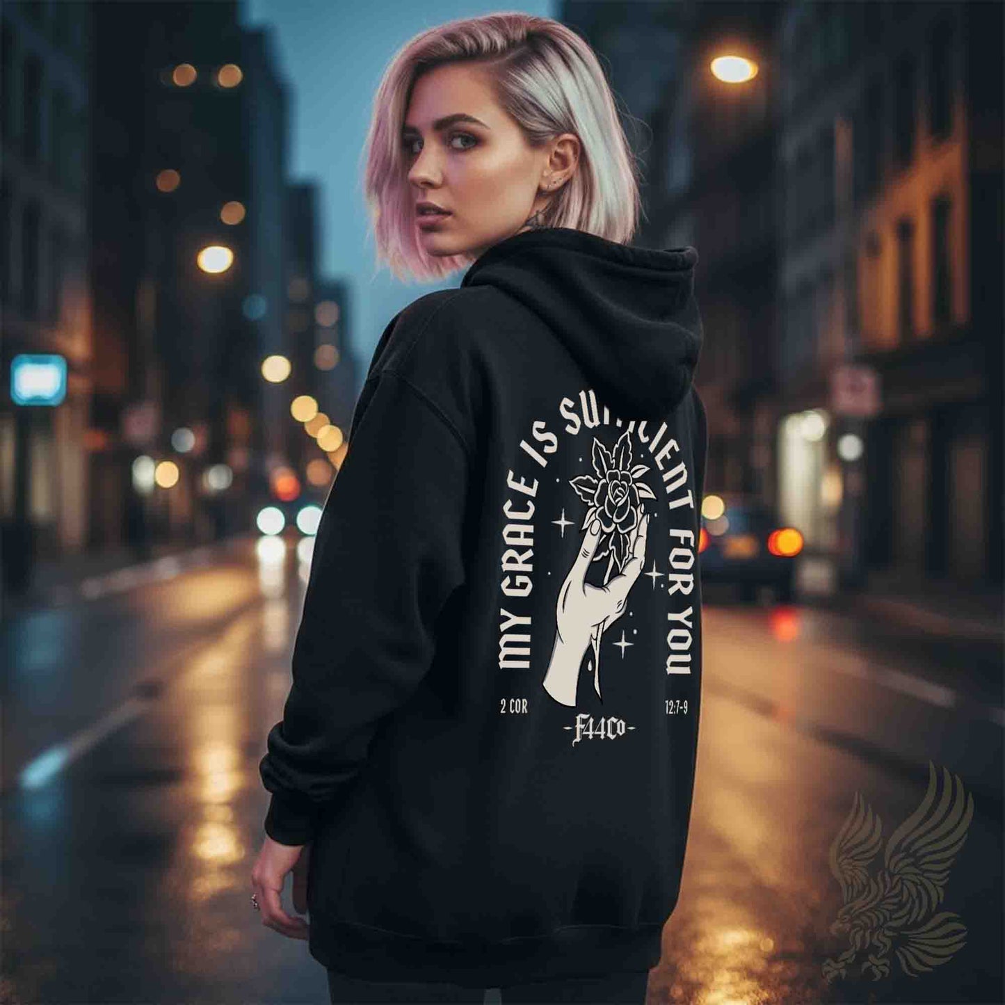 My Grace Is Sufficient – 2 Corinthians 12:7-9 Christian Streetwear Hoodie