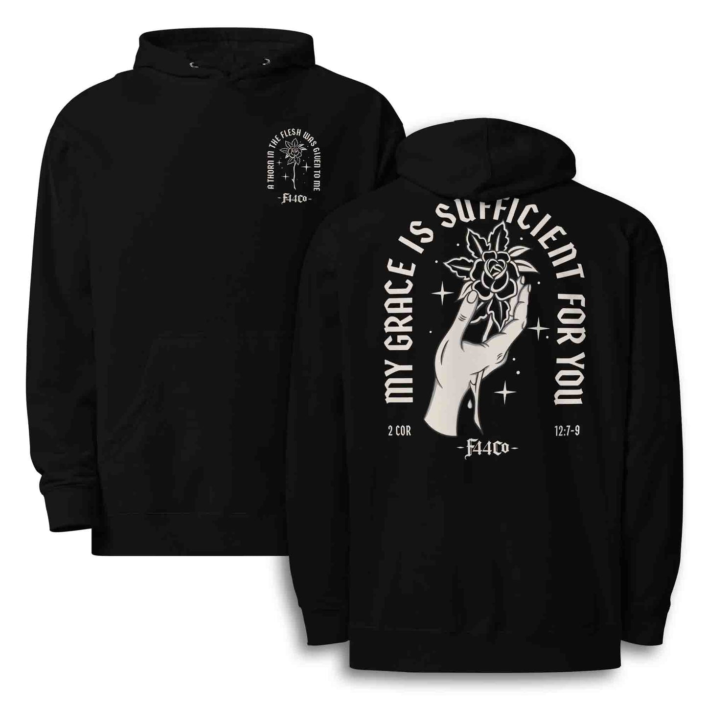 My Grace Is Sufficient – 2 Corinthians 12:7-9 Christian Streetwear Hoodie