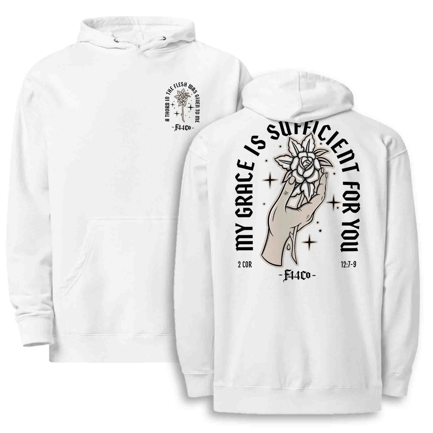 My Grace Is Sufficient – 2 Corinthians 12:7-9 Christian Streetwear Hoodie
