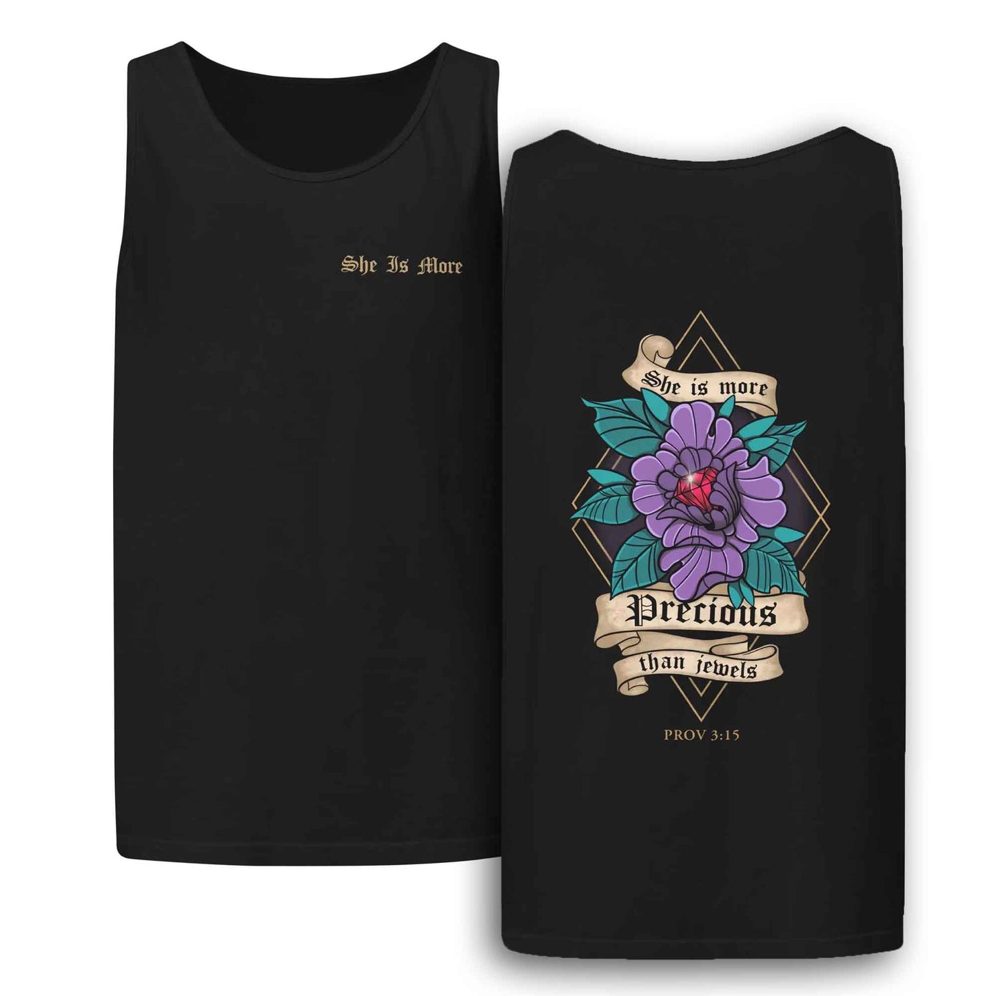 More Precious Than Jewels – Proverbs 3:15 Comfort Colors Tank Top