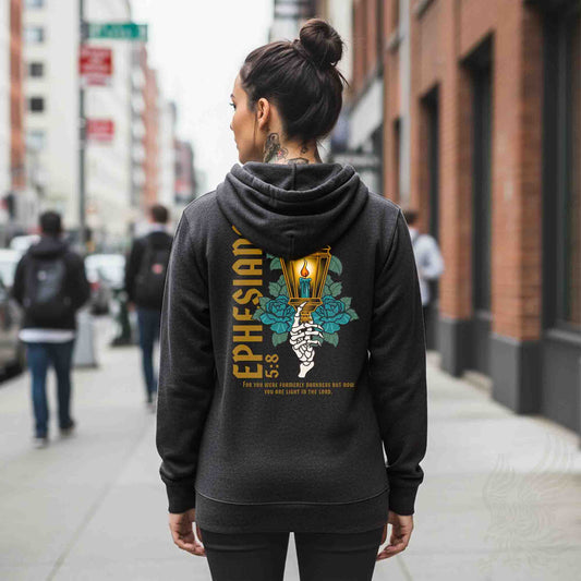 Ephesians 5:8 Lantern Scripture Hoodie - Unisex Midweight