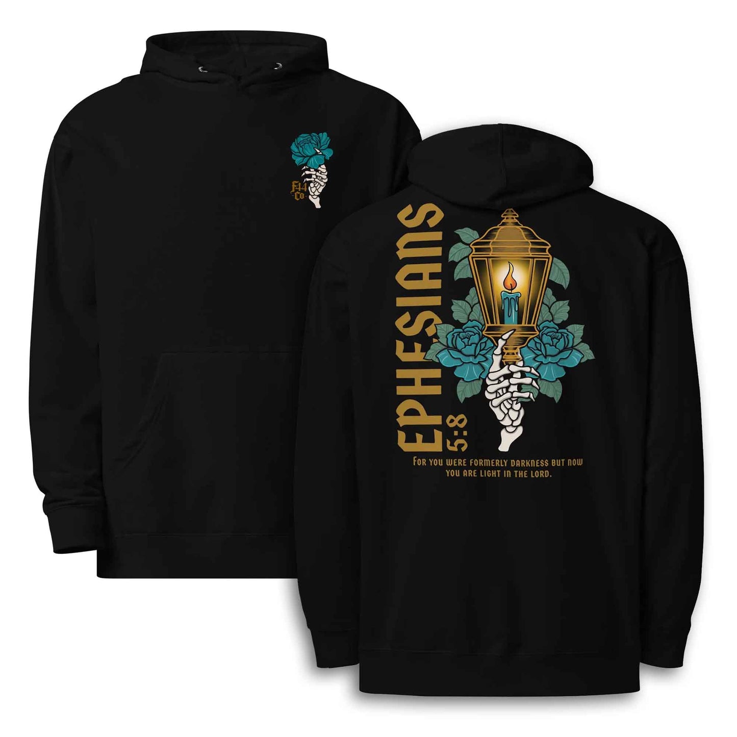 Ephesians 5:8 Lantern Scripture Hoodie - Unisex Midweight