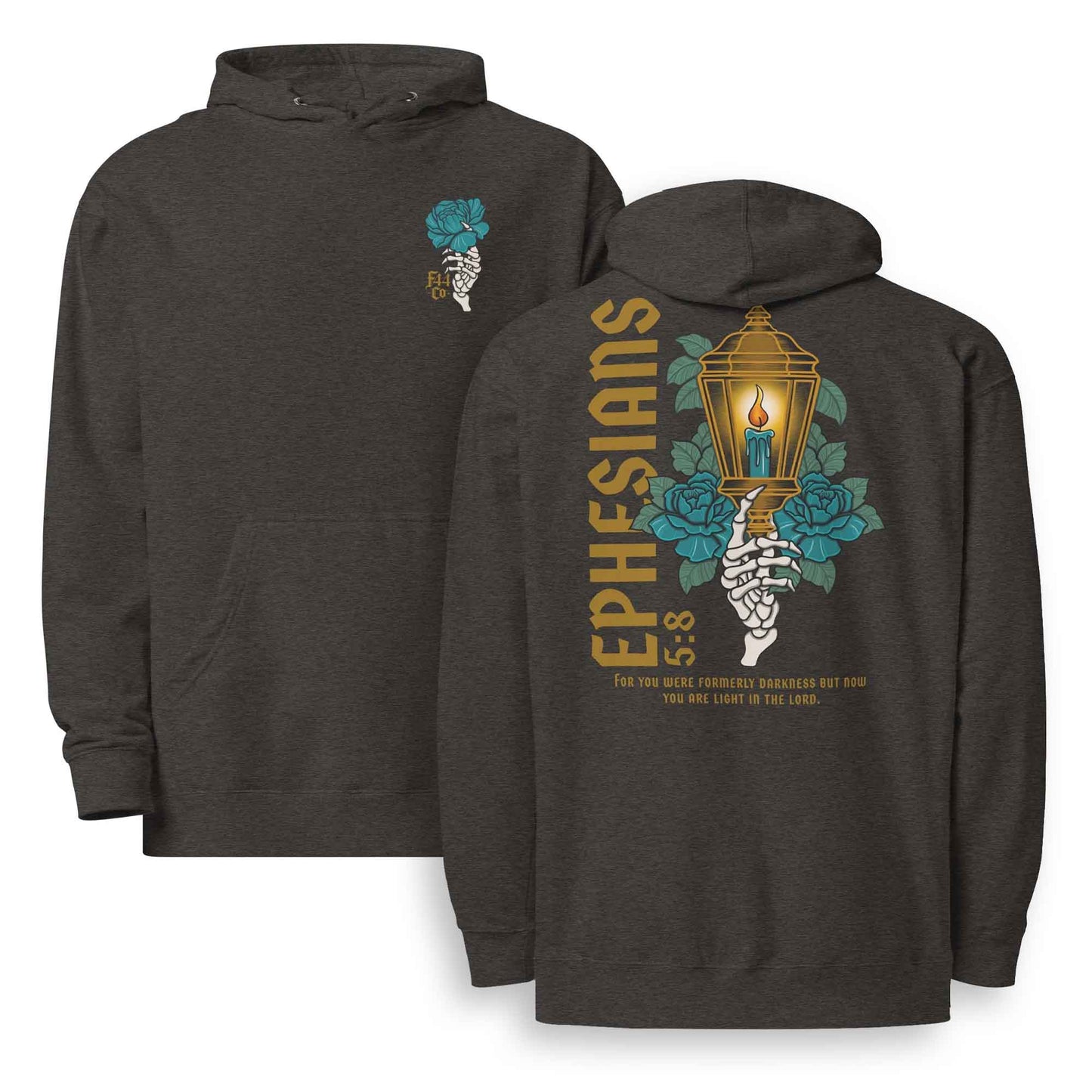 Ephesians 5:8 Lantern Scripture Hoodie - Unisex Midweight
