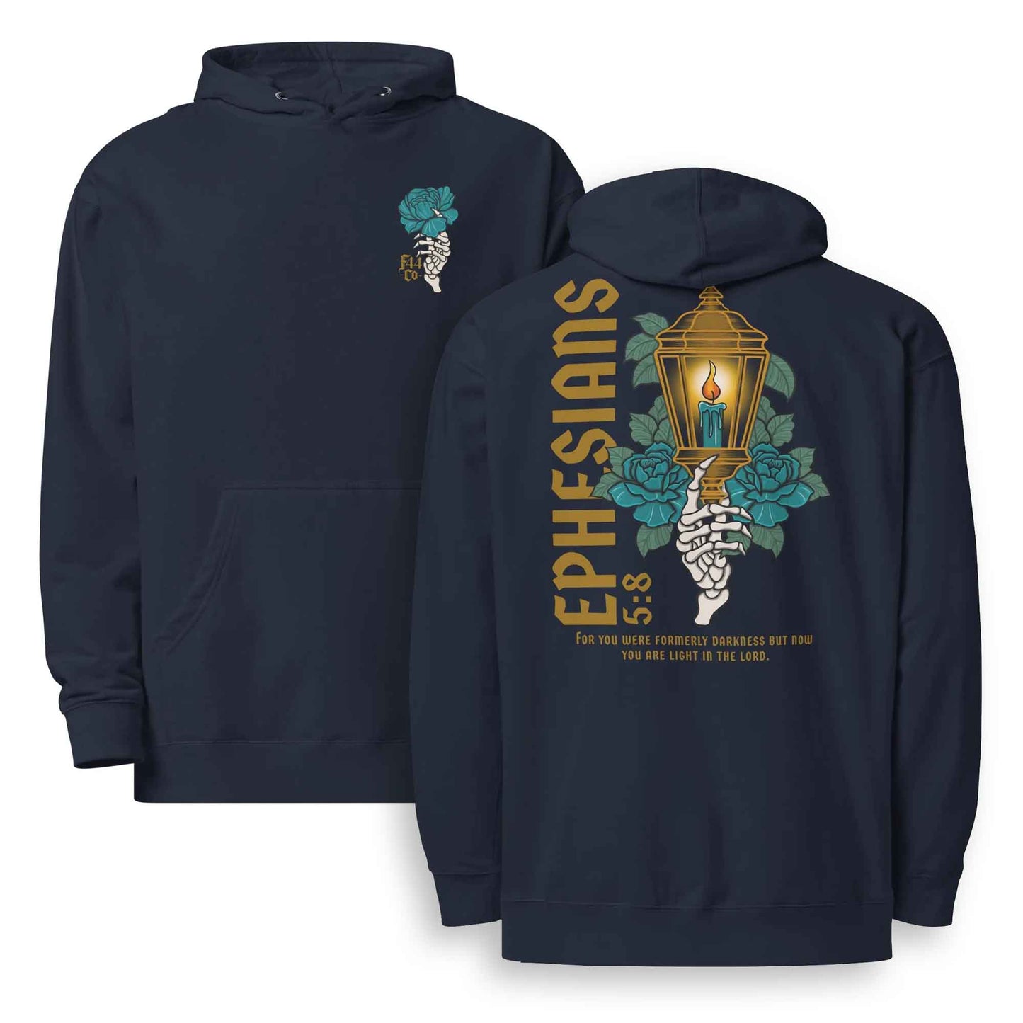 Ephesians 5:8 Lantern Scripture Hoodie - Unisex Midweight