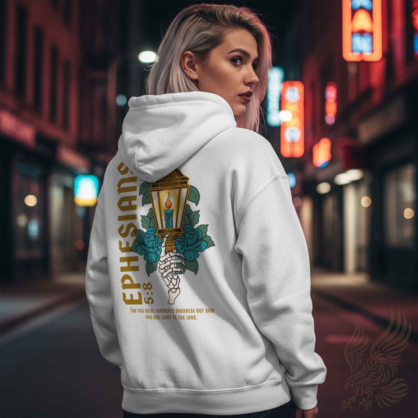 Ephesians 5:8 Lantern Scripture Hoodie - Unisex Midweight