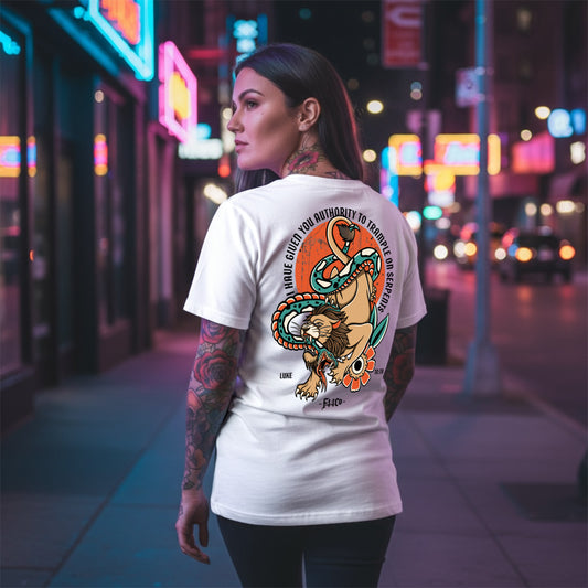 Luke 10:19 Lion & Serpent Christian Streetwear Tee – Big & Tall