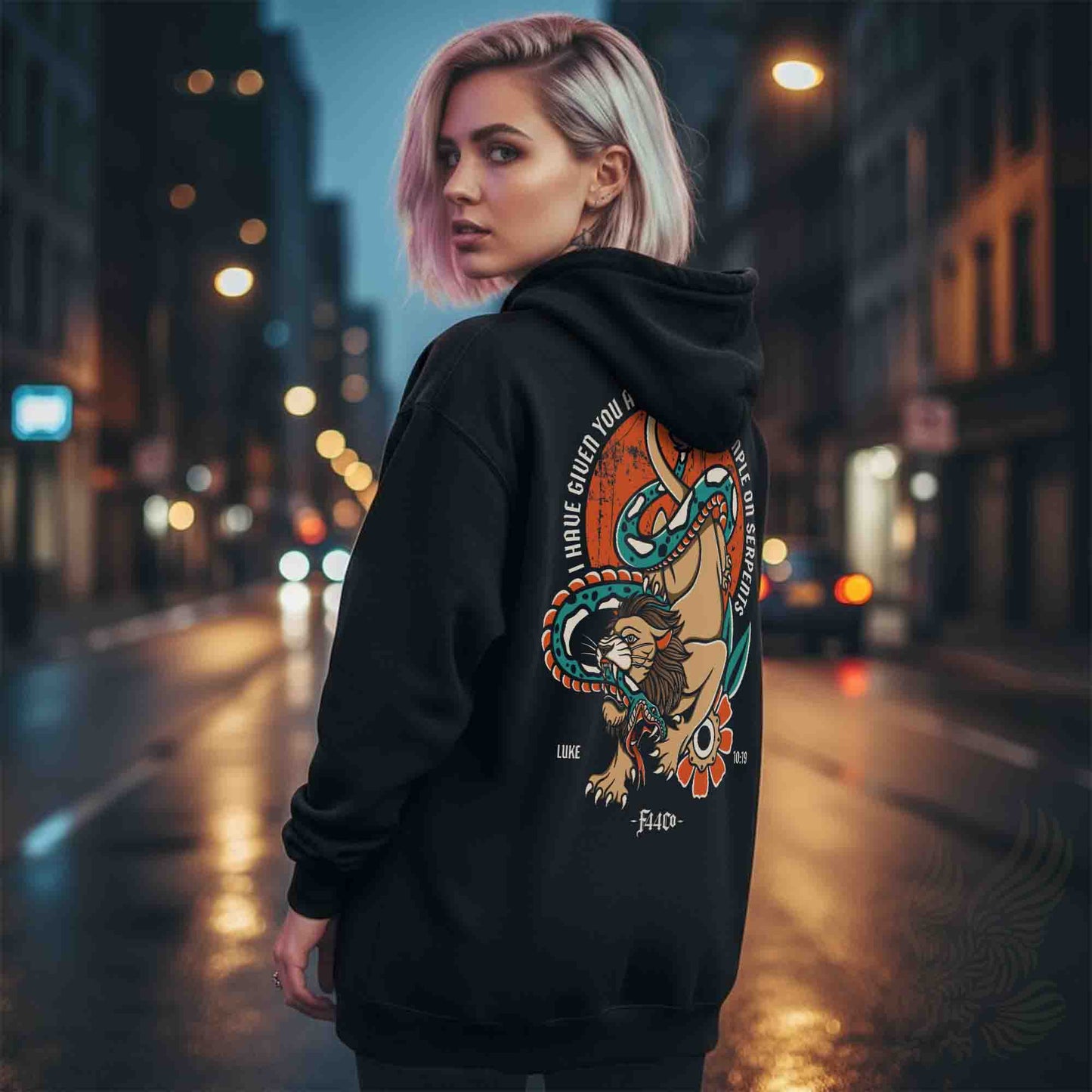 Luke 10:19 Authority Over Serpents Scripture Hoodie - Unisex Midweight