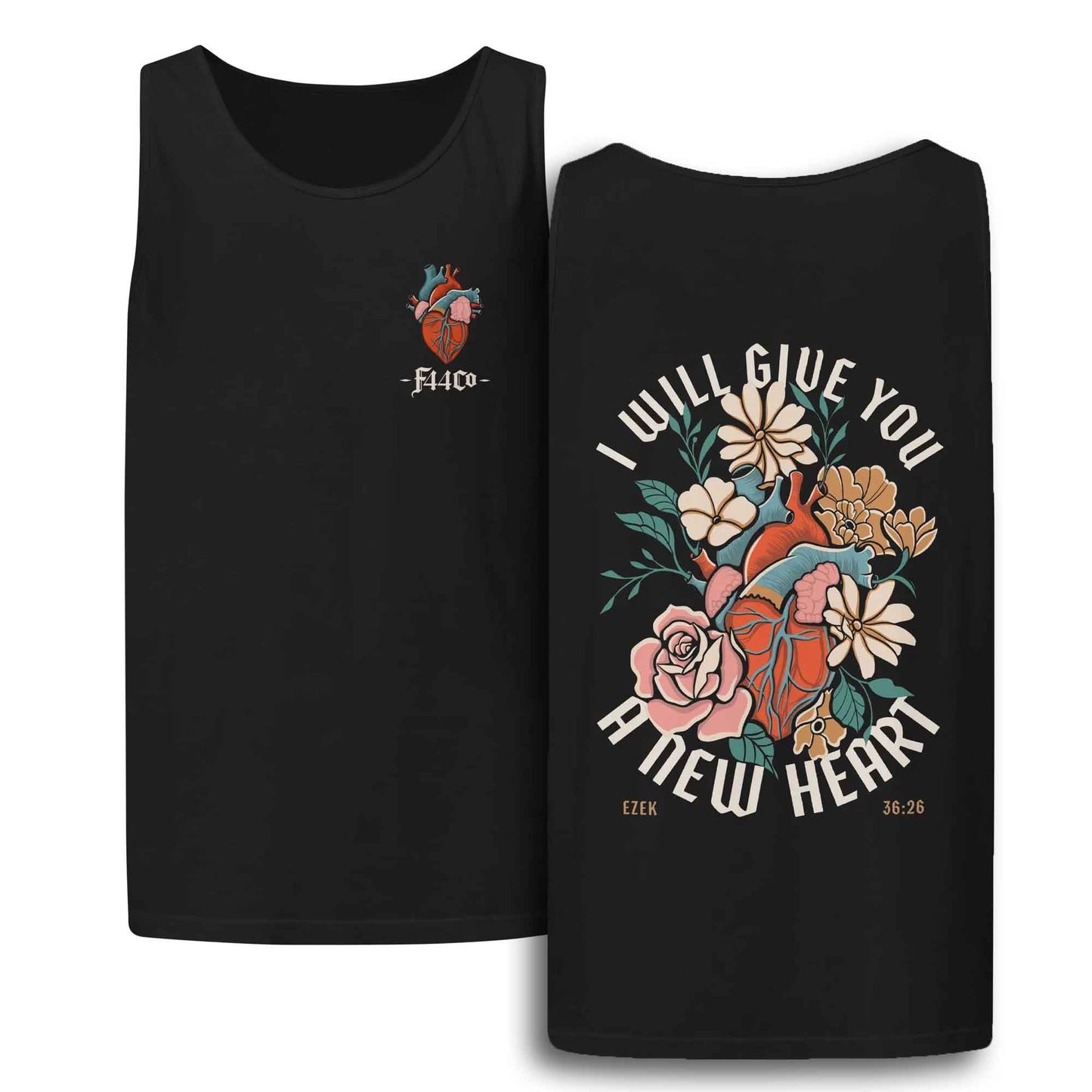 I Will Give You a New Heart – Ezekiel 36:26 Comfort Colors Tank Top