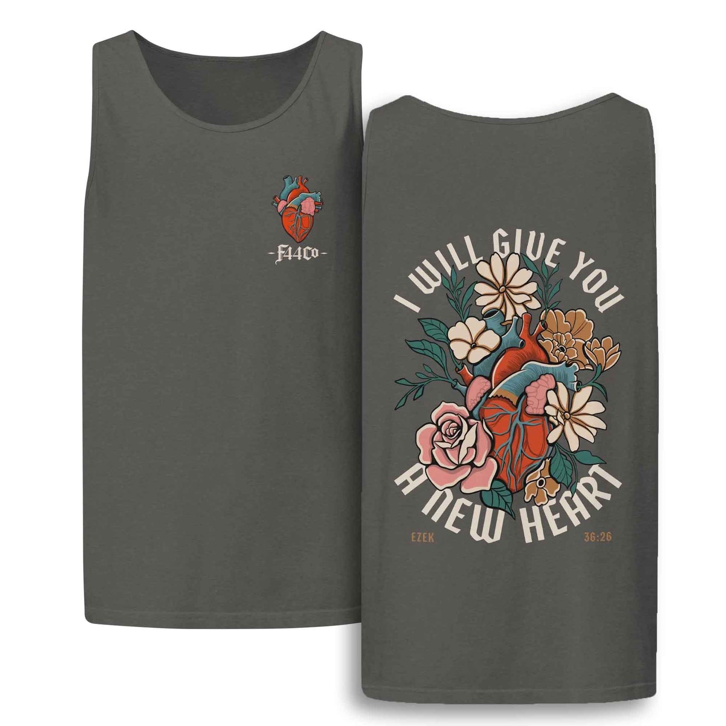 I Will Give You a New Heart – Ezekiel 36:26 Comfort Colors Tank Top