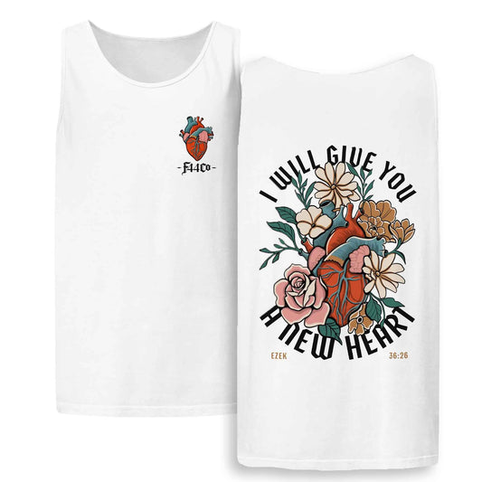 I Will Give You a New Heart – Ezekiel 36:26 Comfort Colors Tank Top