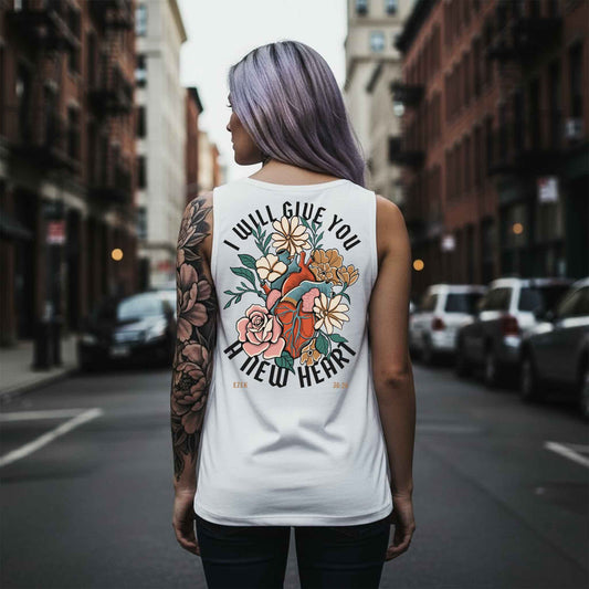 I Will Give You a New Heart – Ezekiel 36:26 Comfort Colors Tank Top