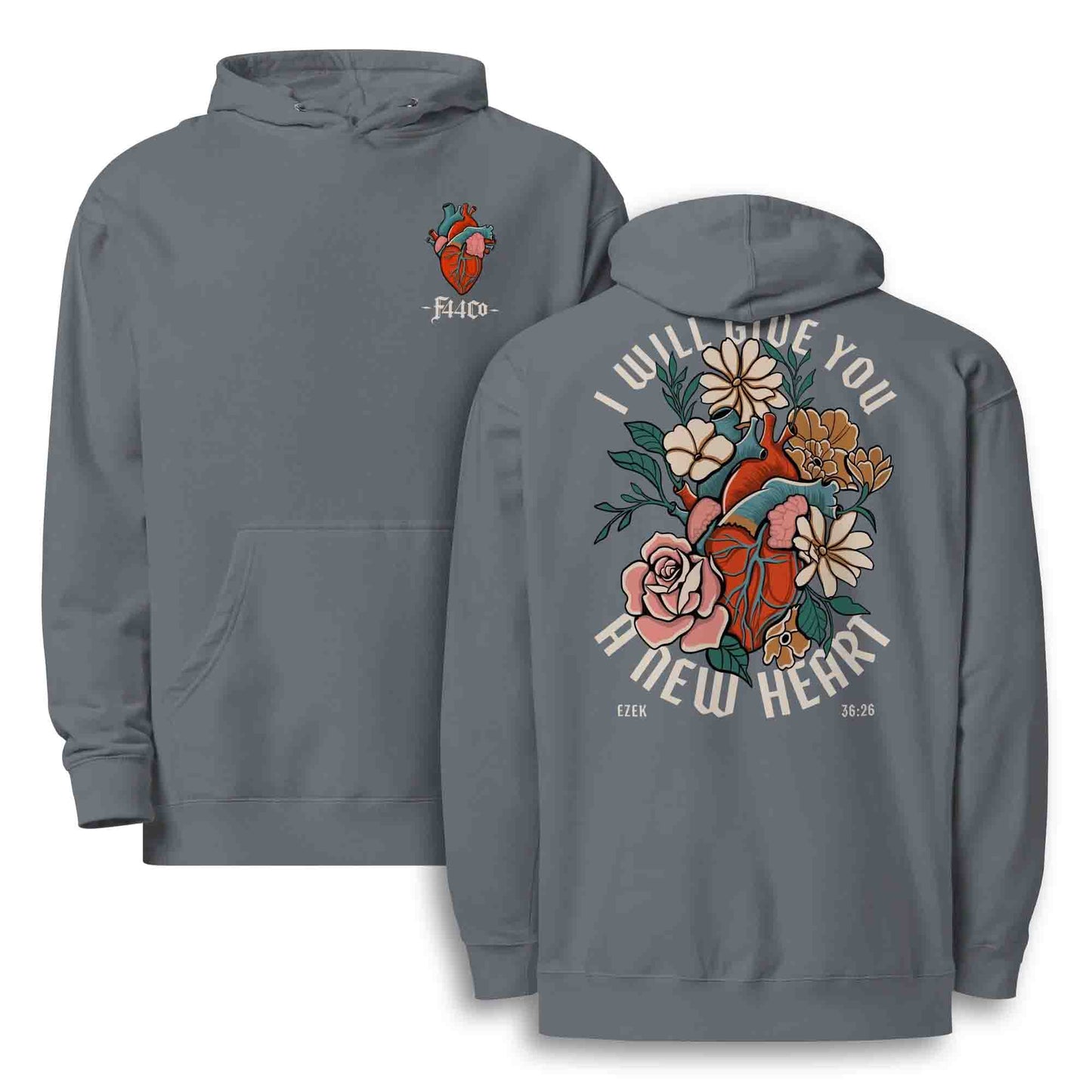New Heart Midweight Hoodie – Scripture Faith Apparel