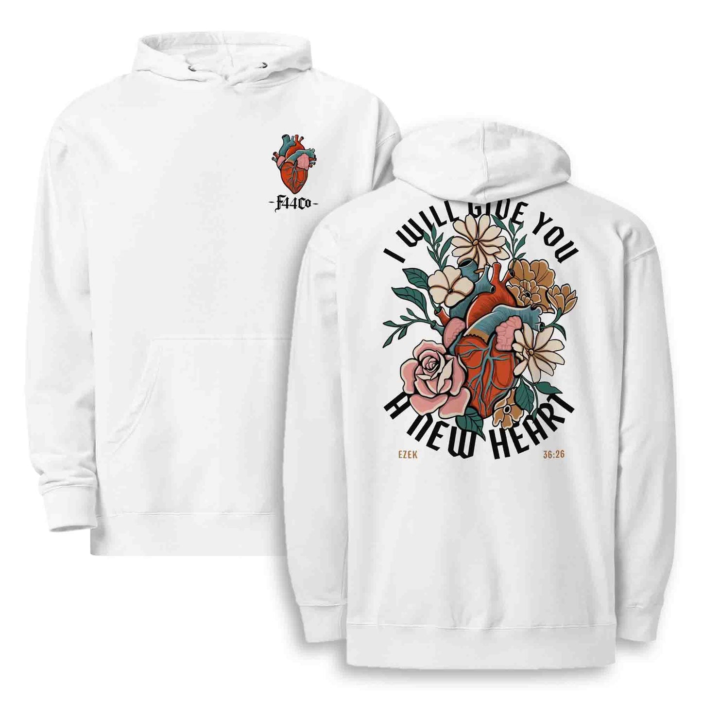 New Heart Midweight Hoodie – Scripture Faith Apparel