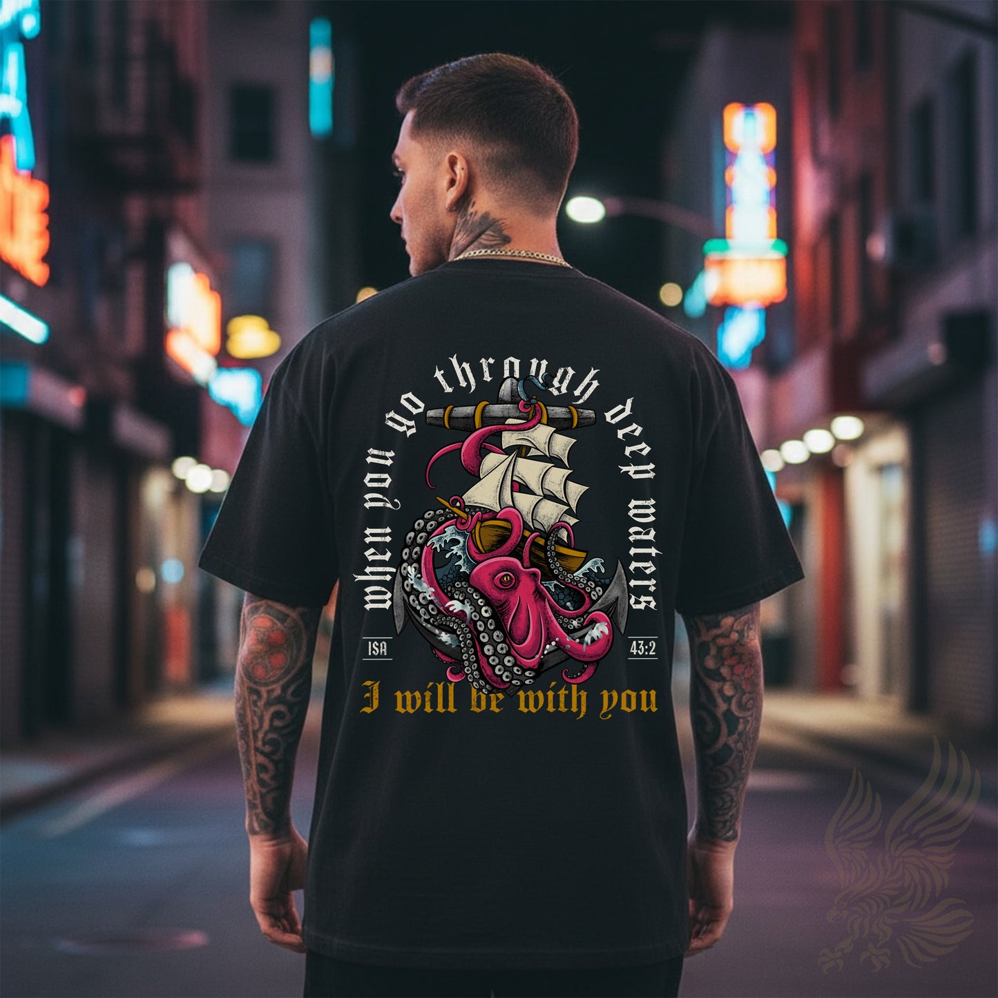 Isaiah 43:2 When You Pass Through the Waters Garment-Dyed Heavyweight Tee