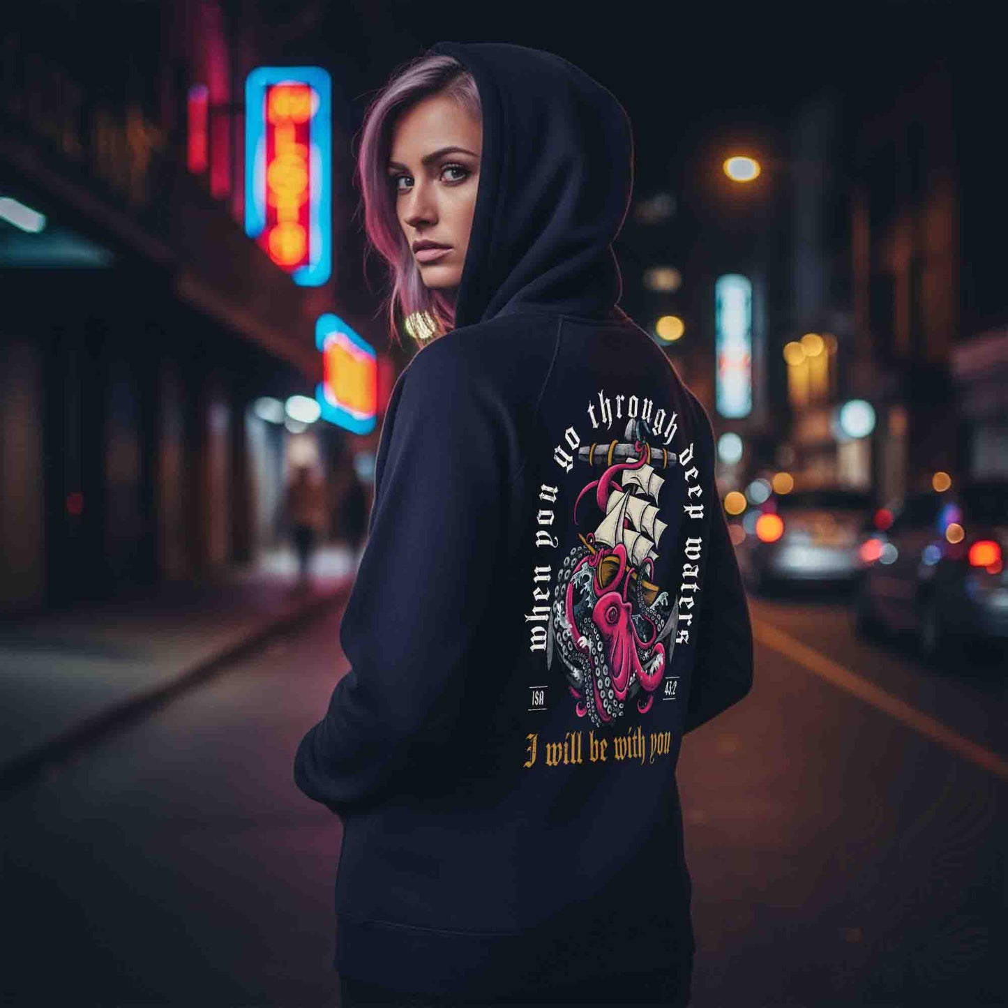 Isaiah 43:2 When You Pass Through the Waters Scripture Hoodie - Unisex Midweight