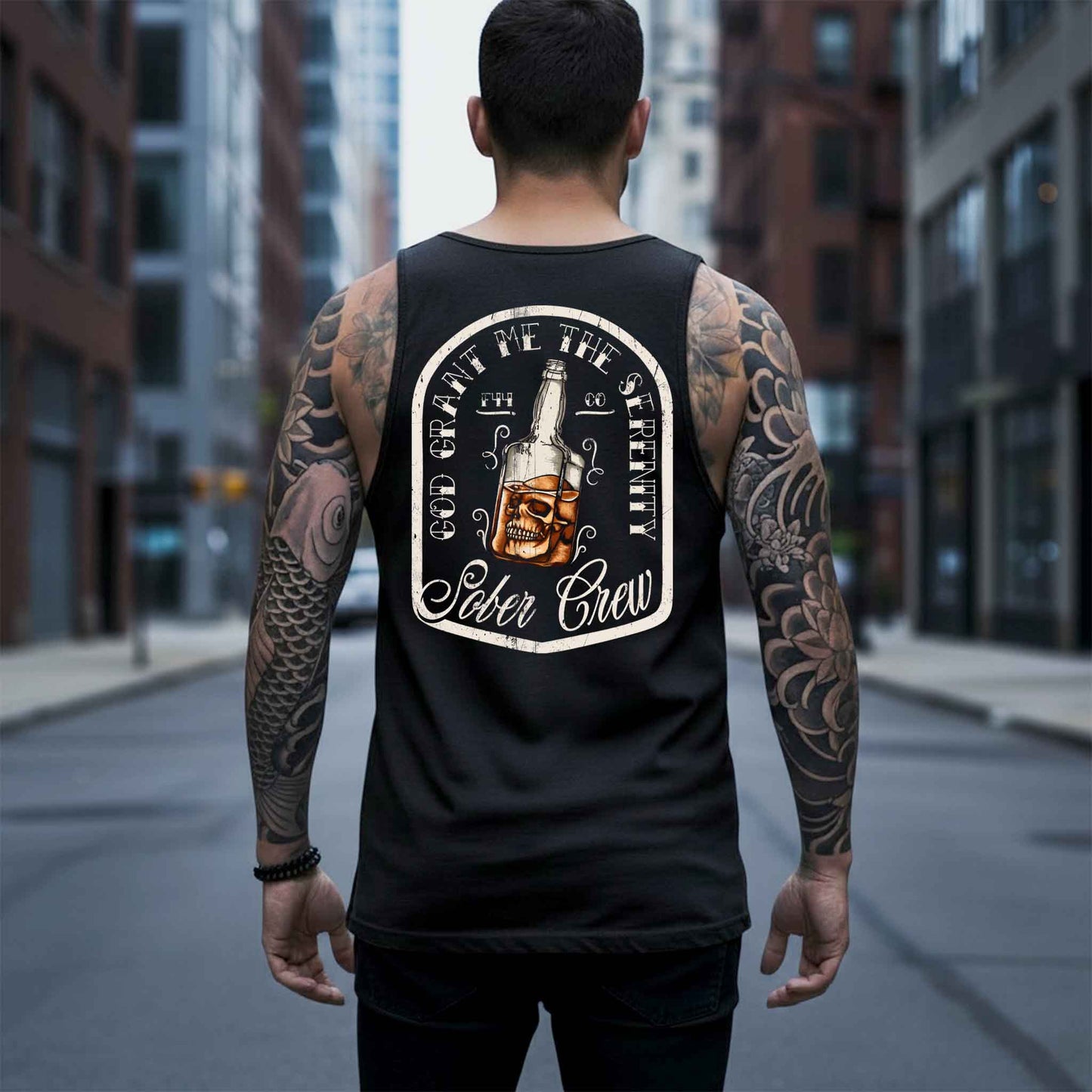 Sober Crew – Serenity Prayer Comfort Colors Tank Top