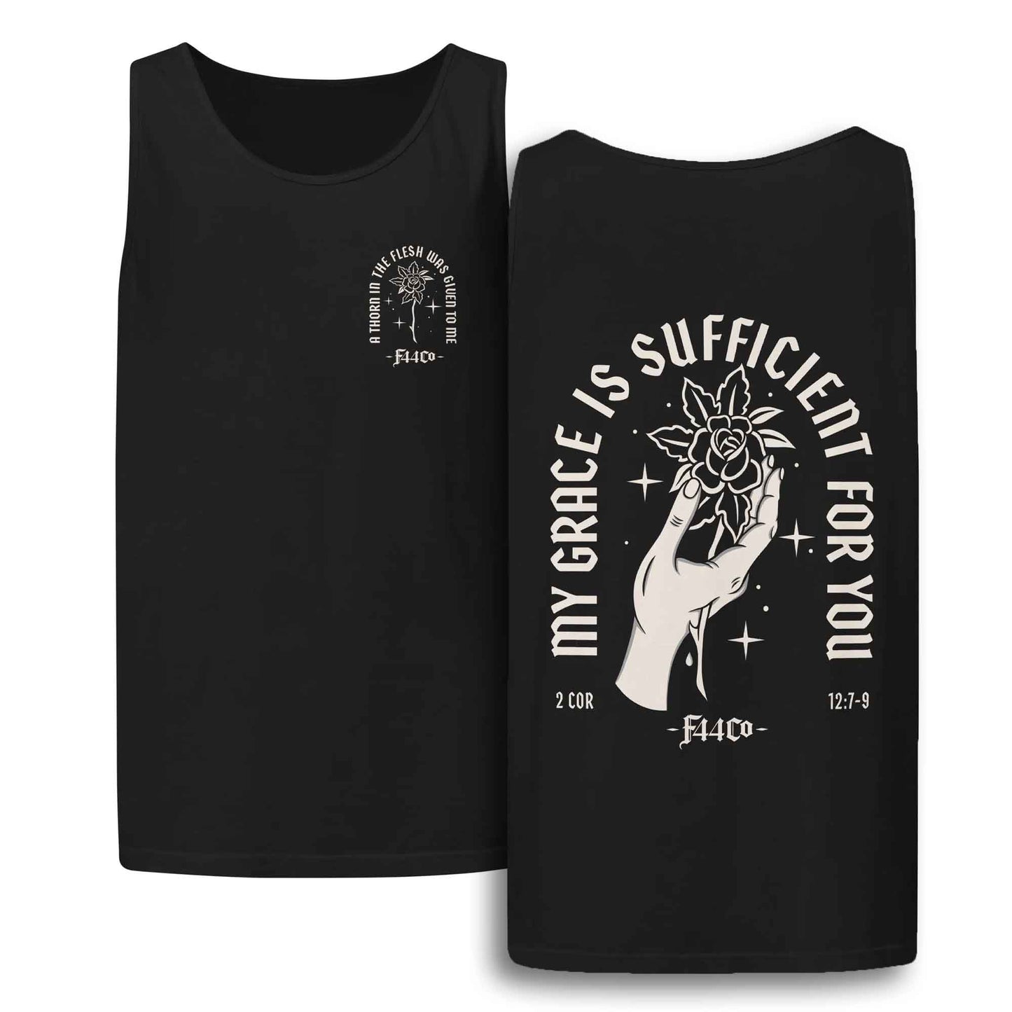 My Grace Is Sufficient for You – 2 Corinthians 12:9 Comfort Colors Tank Top